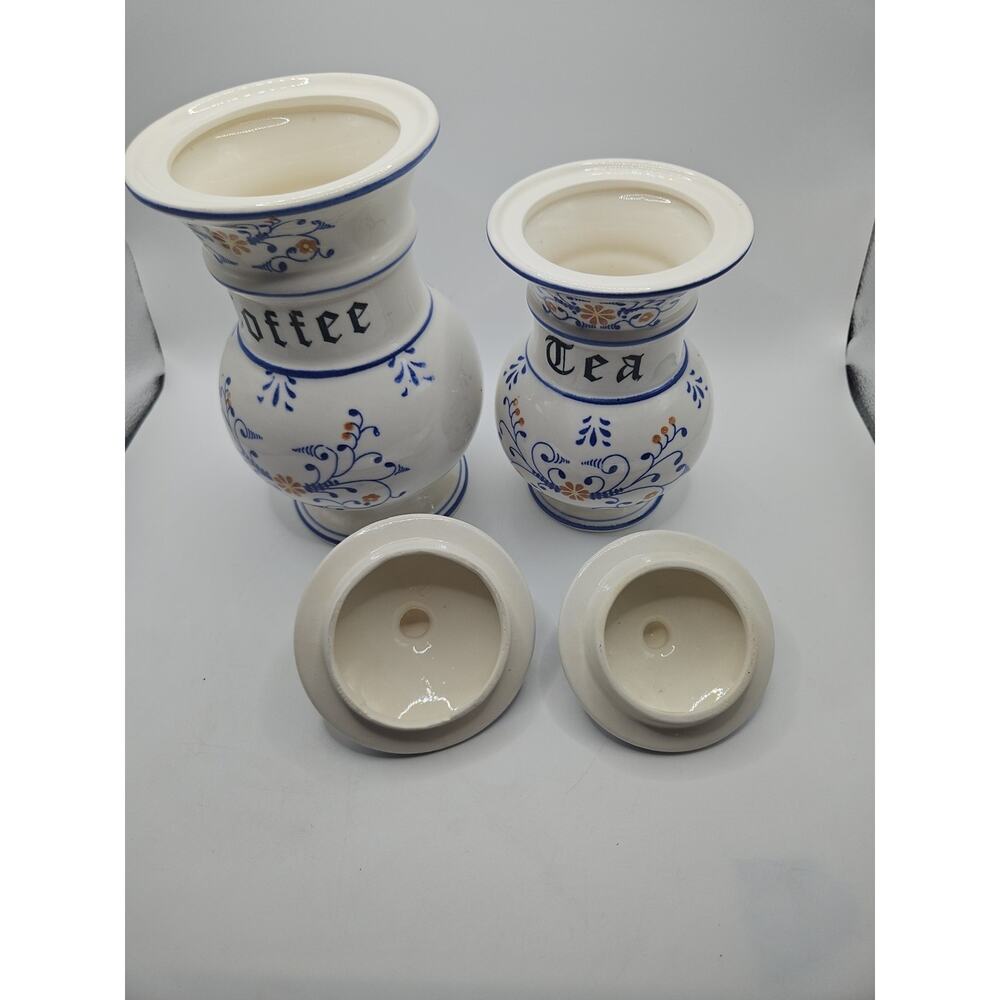 Vintage Royal Sealy Heritage Tea And Coffee Canister Set Of 2 Large Medium - Picture 8 of 11